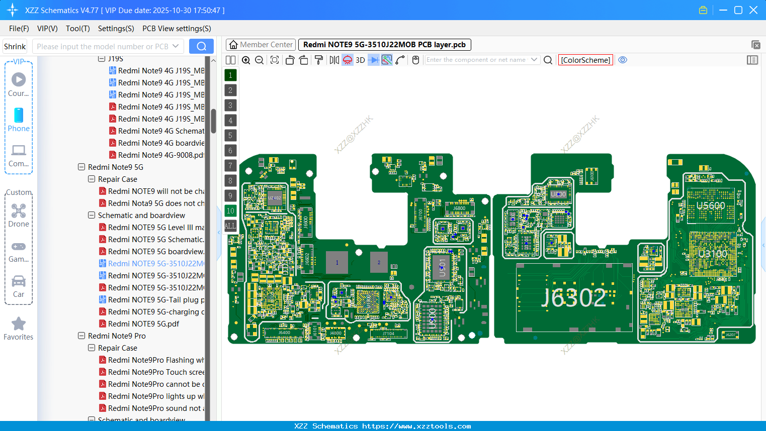 Xiaomi Redmi NOTE9 5G-3510J22MOB PCB Layer
